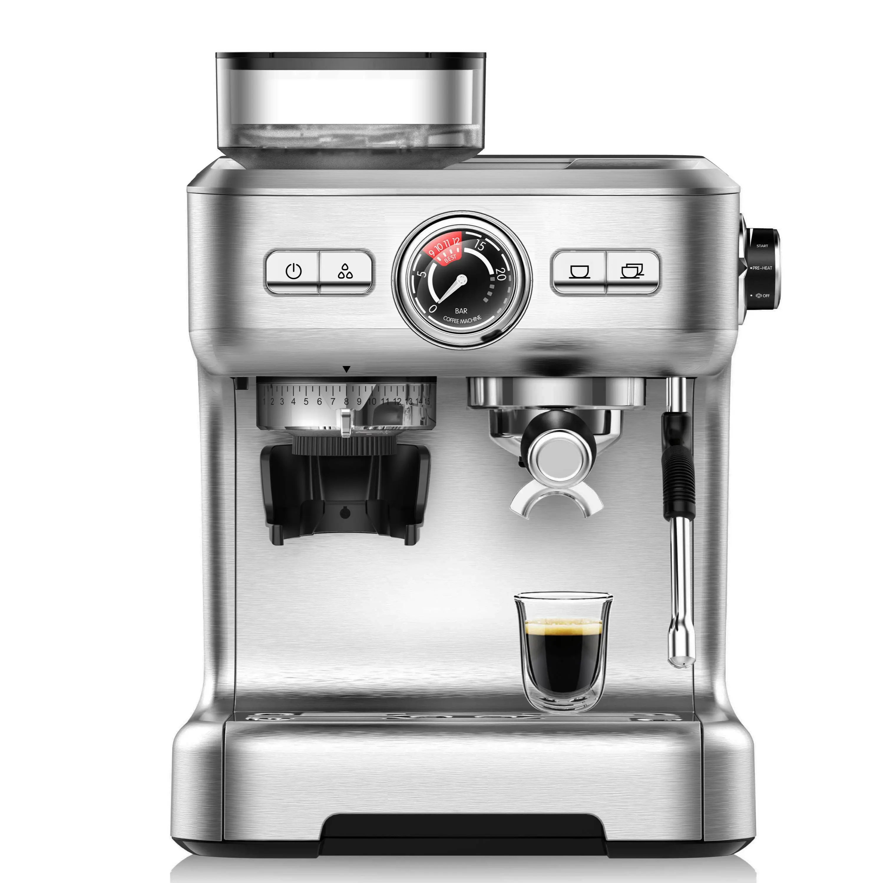 Кофемашина для эспрессо домашняя небольшая полуавтоматическая Паровая