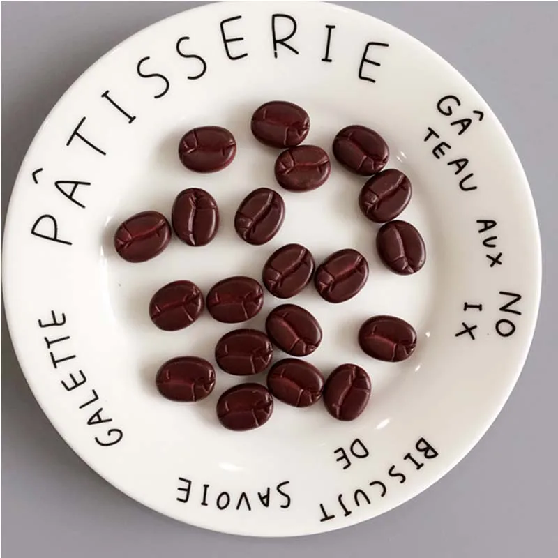 10 шт./лот милые магнитные магниты в виде кофейных зерен на холодильник имитация