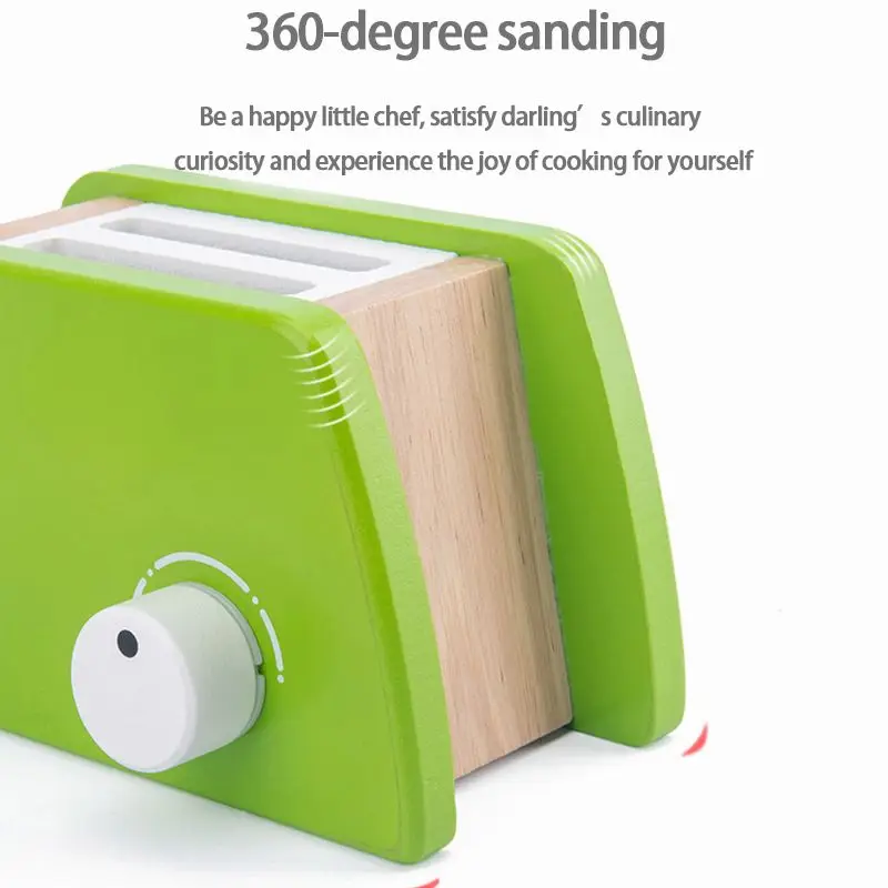 

Деревянные игры, кухонные игрушки, имитация тостера для завтрака, приспособление для приготовления ролевых игр, приготовление завтрака, Де...