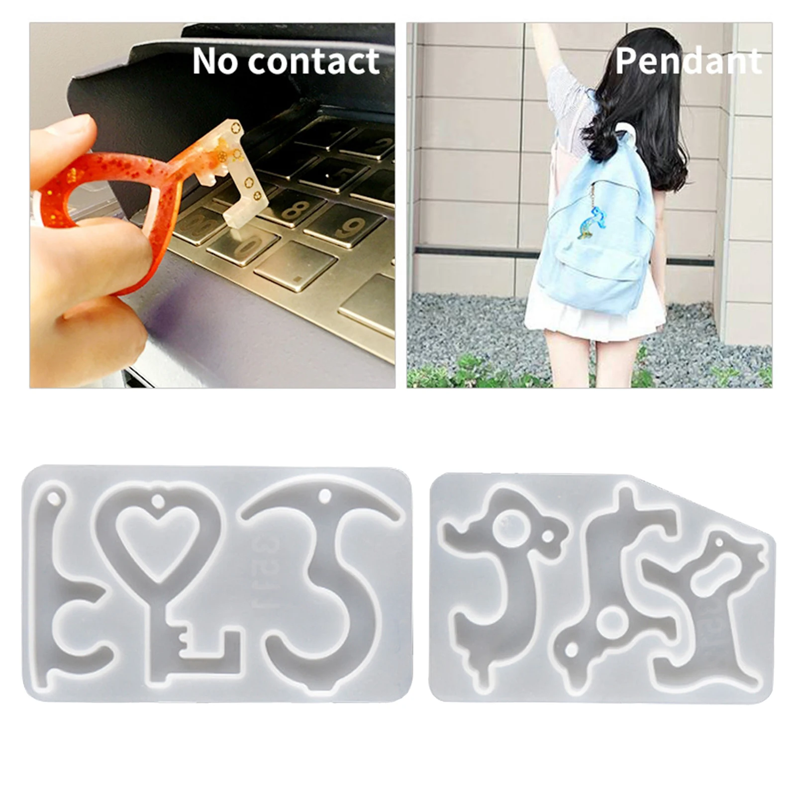 

Door Opener Resin Casting Mold, Non-Contact Push Tool Silicone Mold for Epoxy