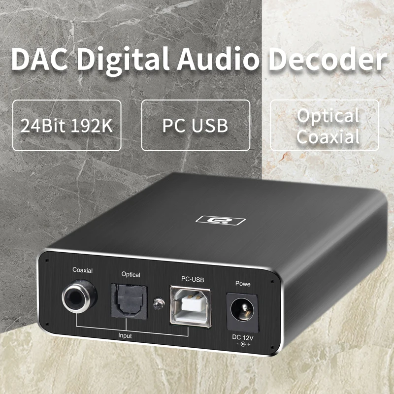 HIFI оптический волоконный коаксиальный USB DAC декодер для наушников 24BIT/192Khz Аудио