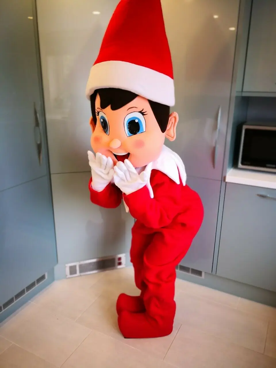 

Nauty Elf Cartoon Adult Size Mascot Costume Fancy Dress Adult Size for Halloween Carnival Party Event Cosplay Performance