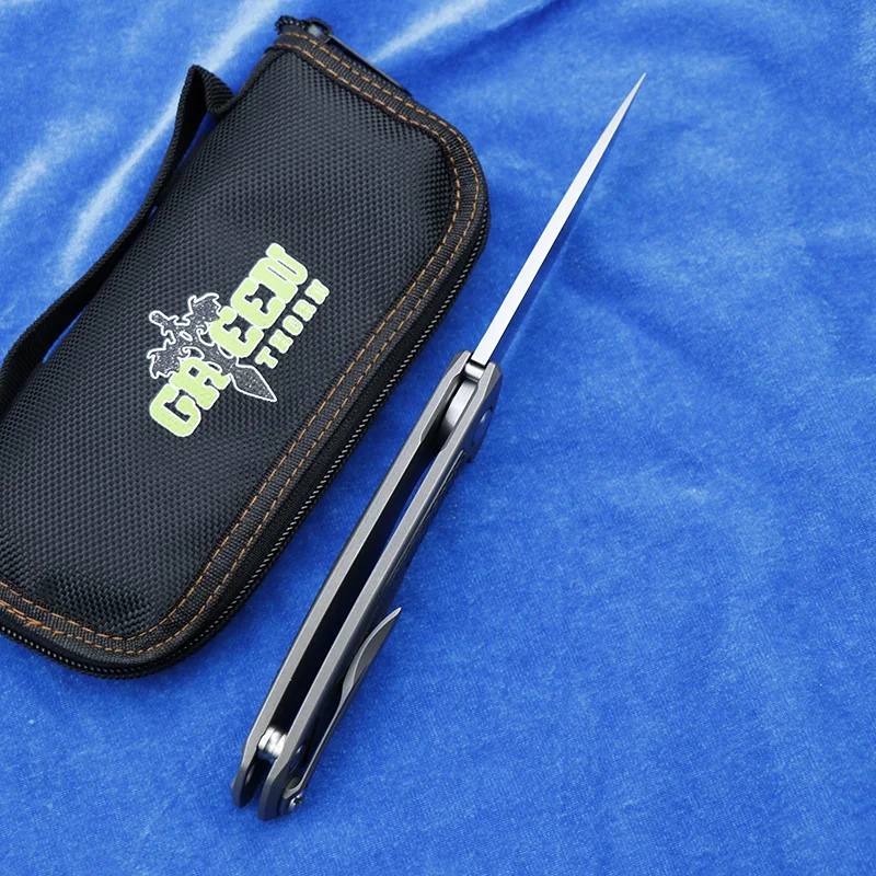 Складной нож Green Thorn F95 Flipper карманный клинок K110 лезвие TC4 из титана и CF для