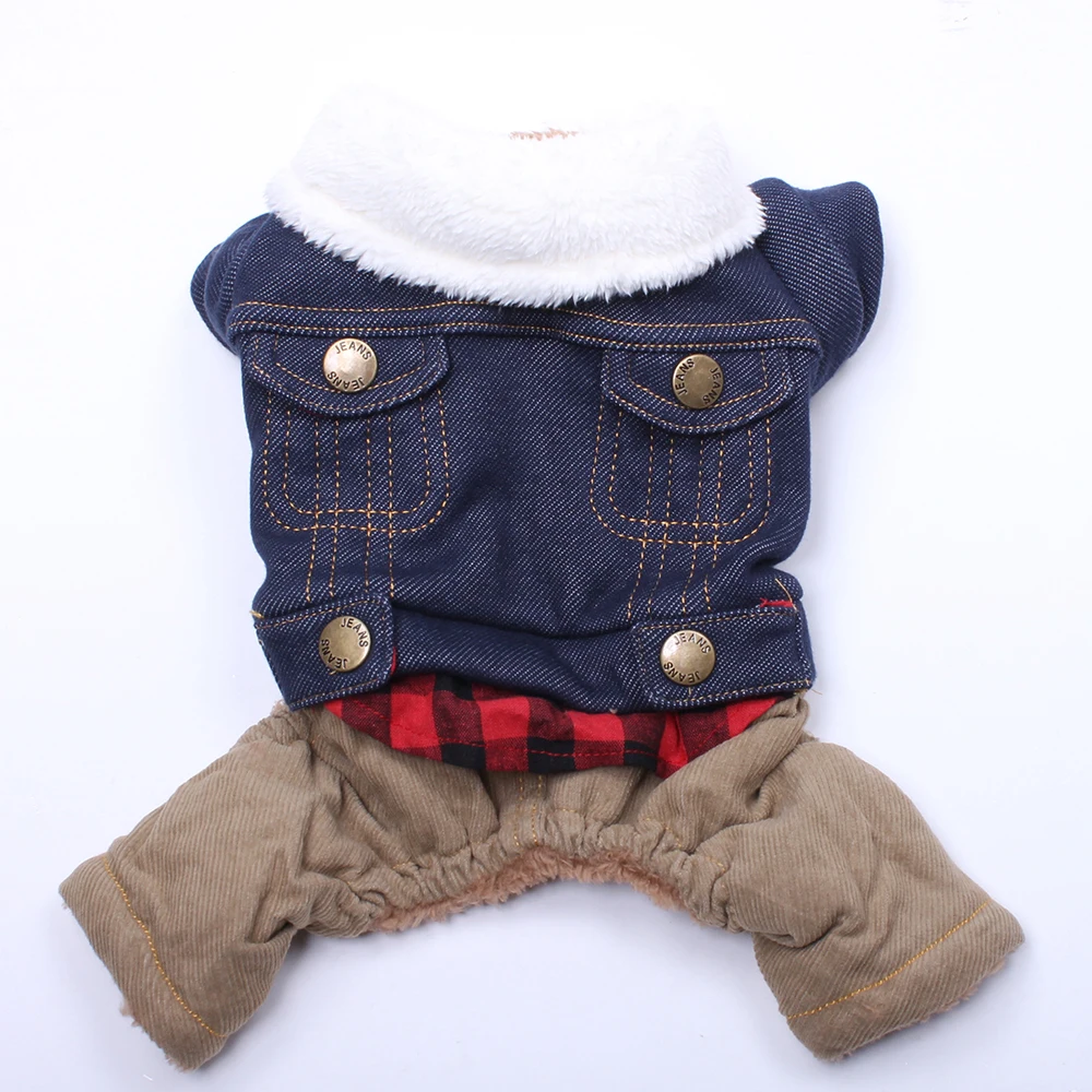 Вельветовое зимнее теплое пальто для собак и кошек Куртка щенков Спортивный