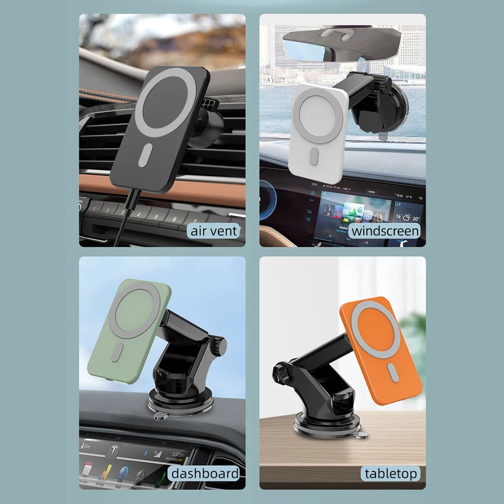 

15W NEW Magnetic Wireless Charger Qi Fast Charging Mount Air Vent Phone Stand For iPhone 12 Pro Max Mini Car Holder