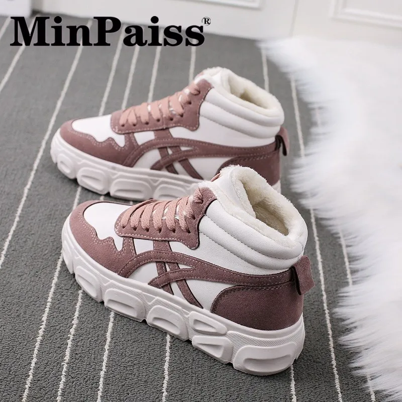 Женские модные ботинки брендовые бархатные повседневные кроссовки зимняя новая