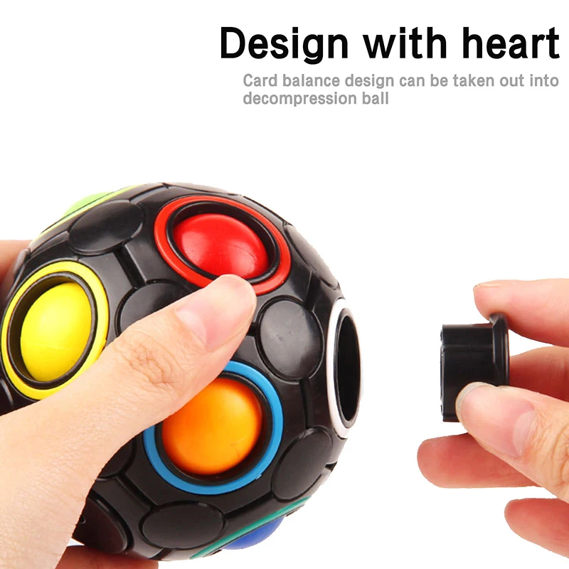 Креативный магический куб мяч антистресс Радужный футбольный пазл Монтессори