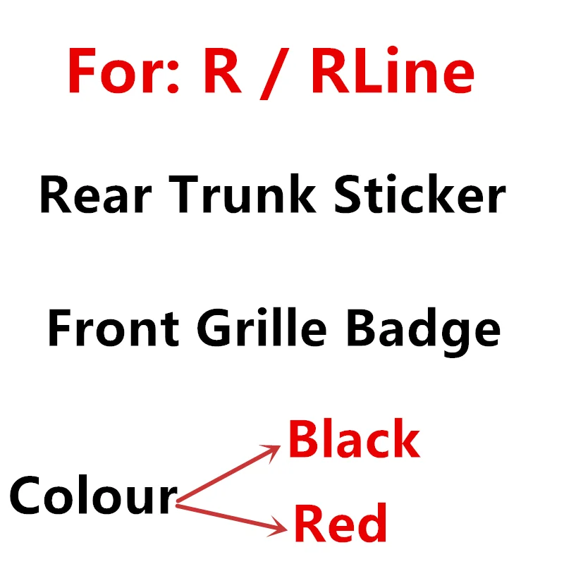 Металлический 3D Rline R Line значок наклейка Черный Красный Автомобильный задний
