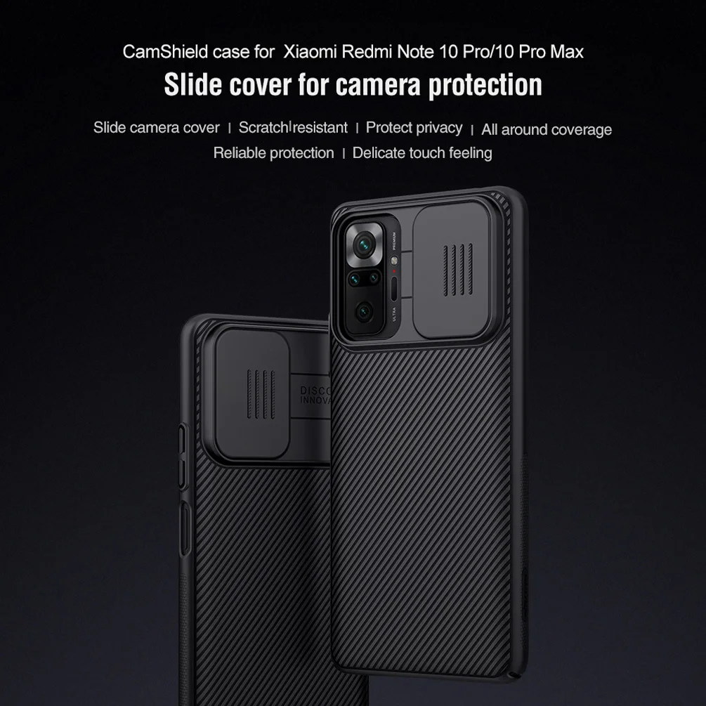 For Xiaomi Redmi Note 10 10 Pro Case NILLKIN CamShield Camera Protector Slide Phone Cases For Redmi Note 10 Pro Max 10s Cover