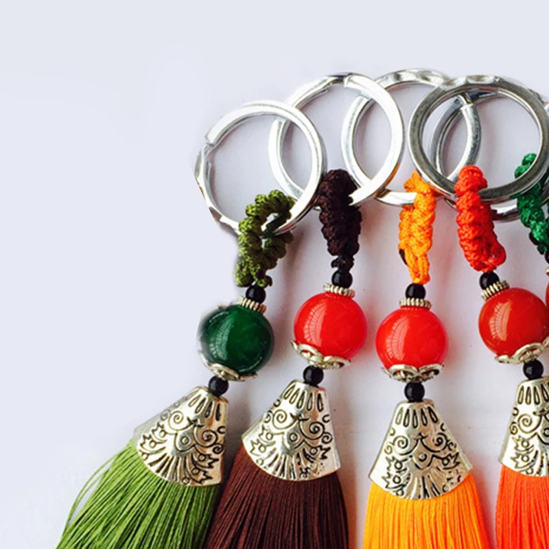 Брелок для ключей в китайском стиле с кисточками | Украшения и аксессуары