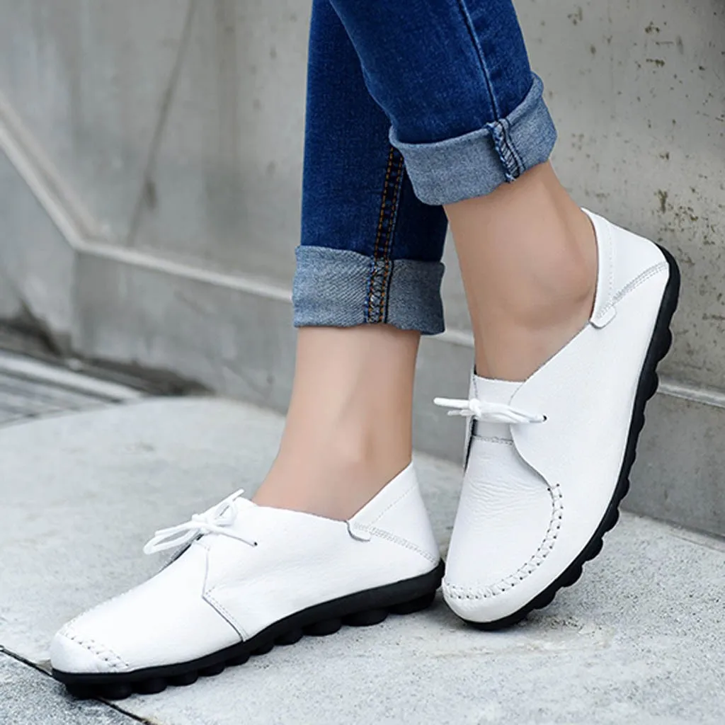 SAGACE женская обувь осенняя кожаная на плоской подошве шнуровке удобная