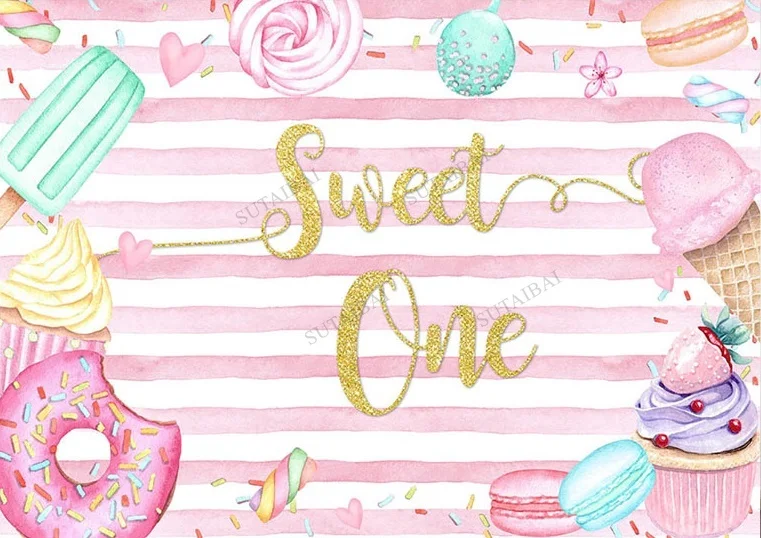 

Donuts Dessert Cake Candy Baby Shower Birthday Party Photography Backdrops Photographic Background for Photo Studio Props