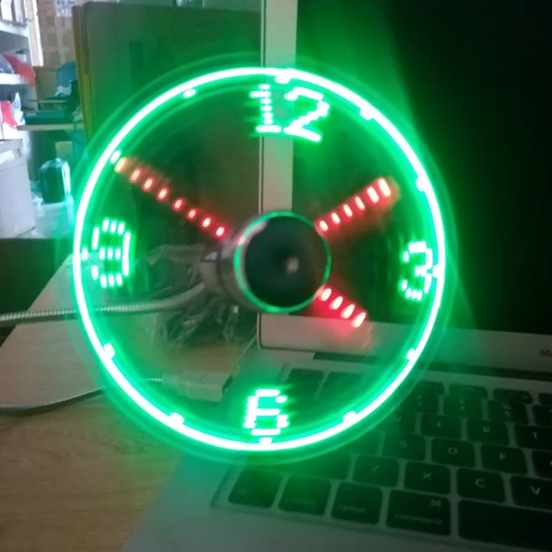 

Portable Mini USB Fan Portable Gadget Flexible Gooseneck LED Clock Heat Dissipation Suitable for Notebook Computer Real-time Dis
