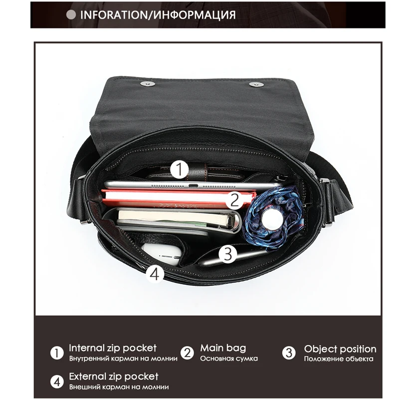 Сумка на плечо WESTAL для мужчин мессенджер через маленькая дизайнерская брендовая