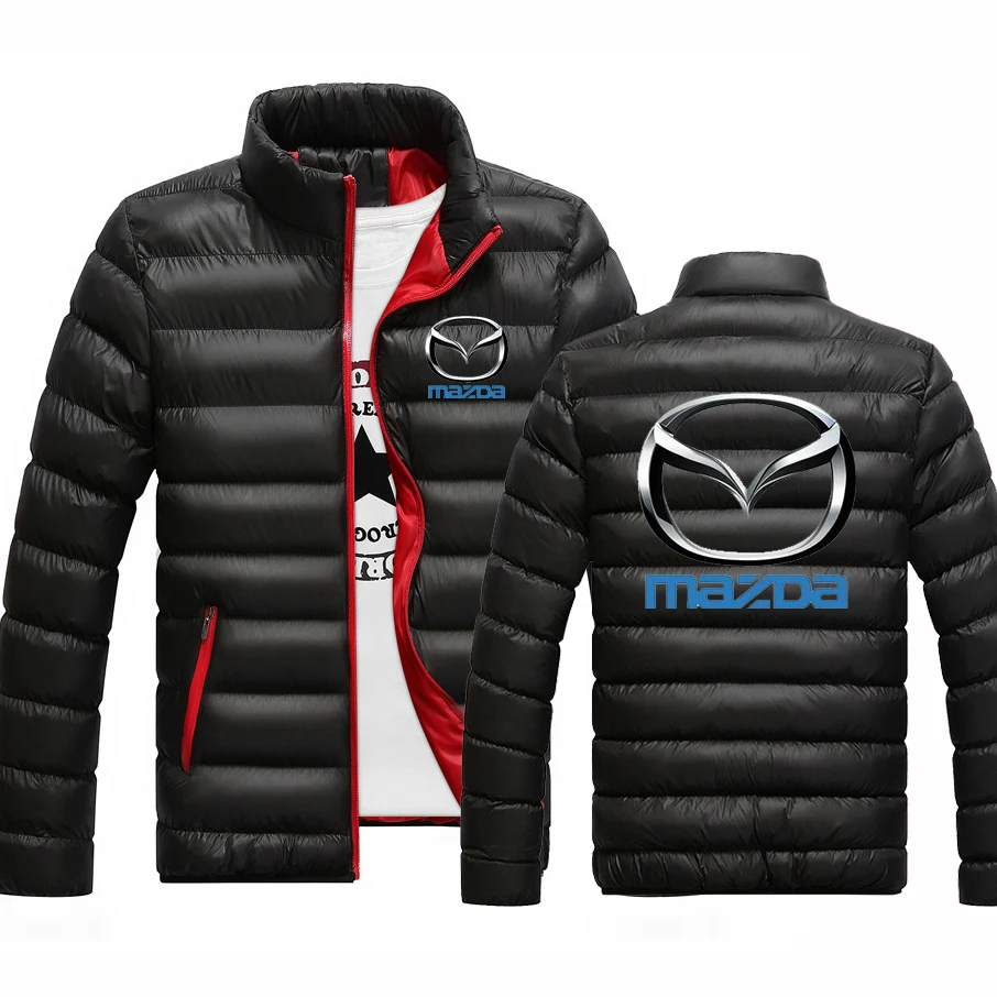 

2021 New winter custom men's Mazda car logo cotton coat thick casual autumn and winter men's four-color cotton printed coat jack