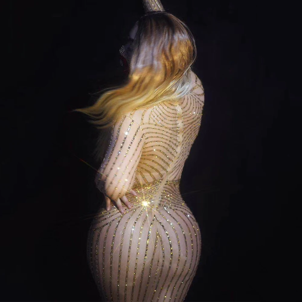 Сверкающими пайетками стразы Украшение Полосатая серебро/золото с высоким