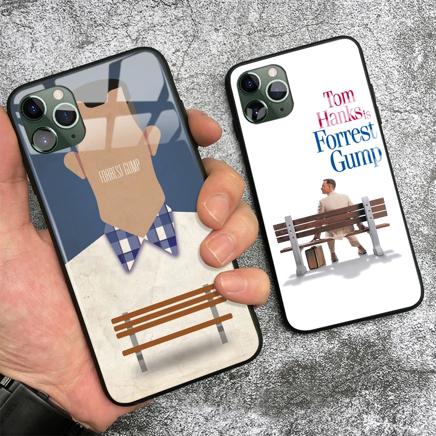 Forrest Gump минималистичный постер Мягкий силиконовый чехол из закаленного стекла