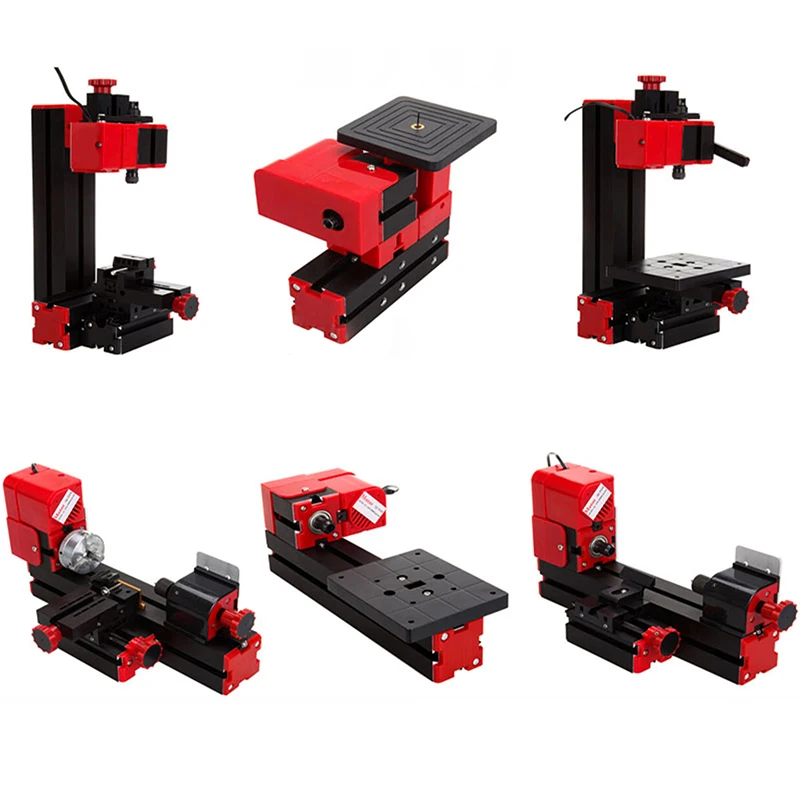 6 в 1 Мини токарный станок фрезеровка сверление токарная обработка Дерева Jag пила