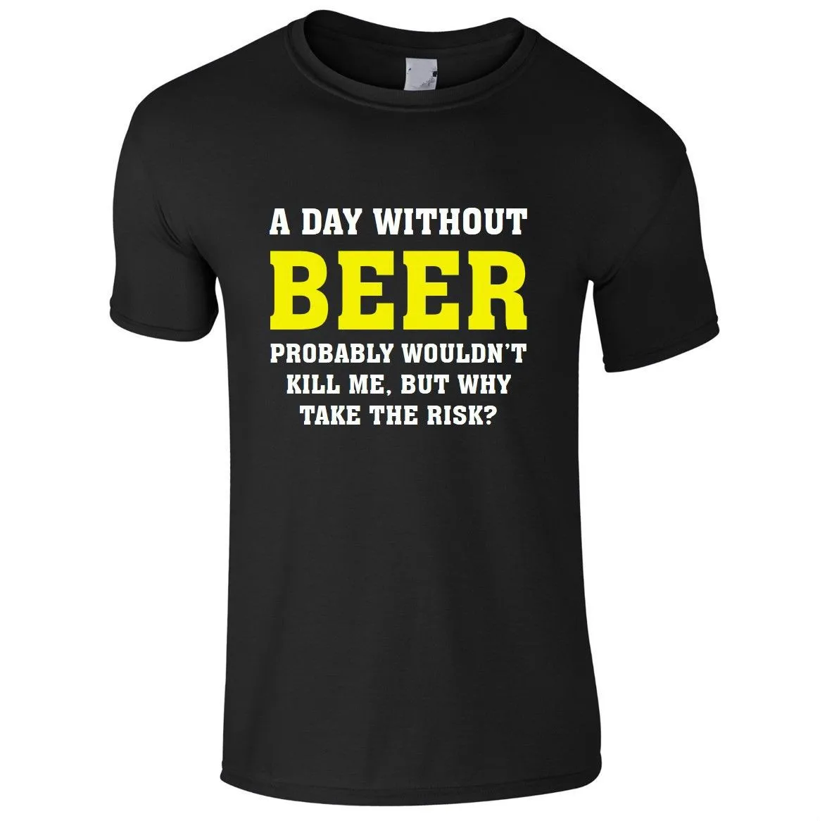 День без пива Мужская футболка S-3XL забавная Футболка с принтом шутка Топ алкоголя