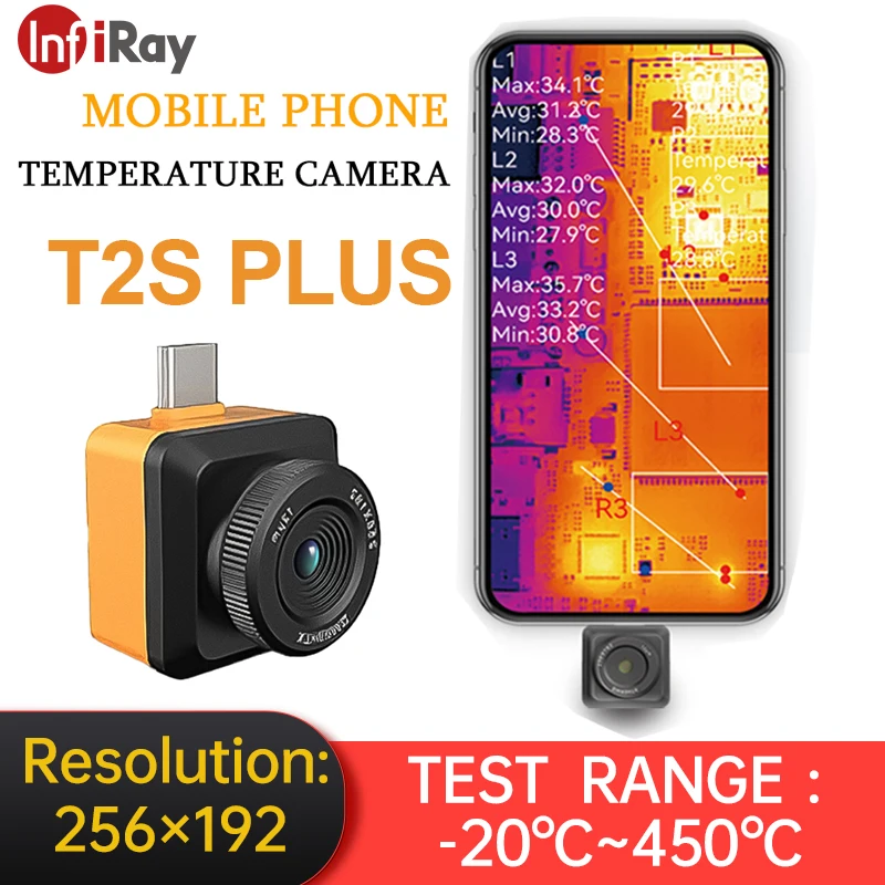 Тепловизионная камера InfiRay T2S Plus инфракрасная для смартфонов Android макро-осмотр