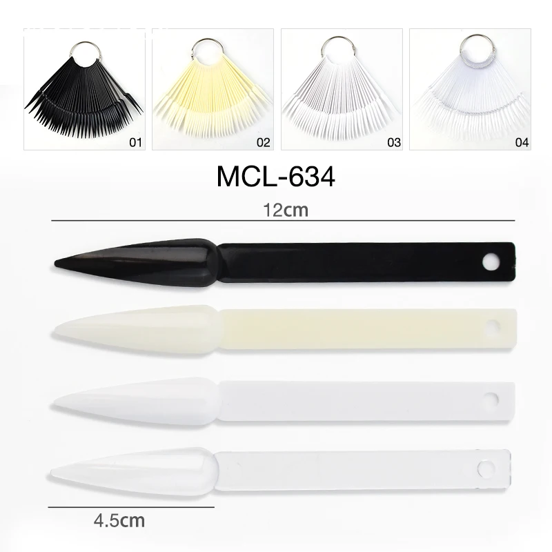 40 шт. веерообразные палочки для дизайна ногтей 4 цвета|Накладные ногти| |