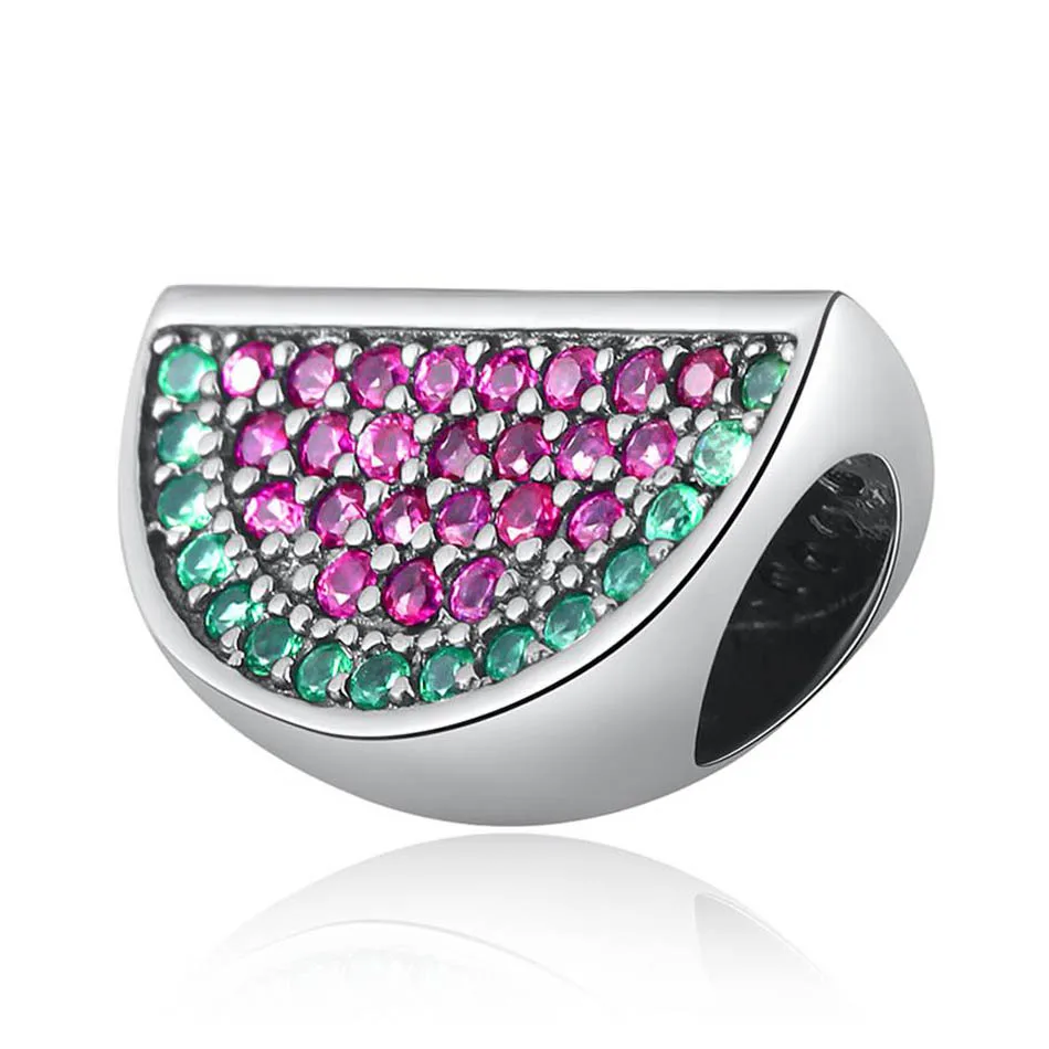 

Authentic S925 Silver Bead Watermelon Charms fit Pandora Bracelet DIY Jewelry
