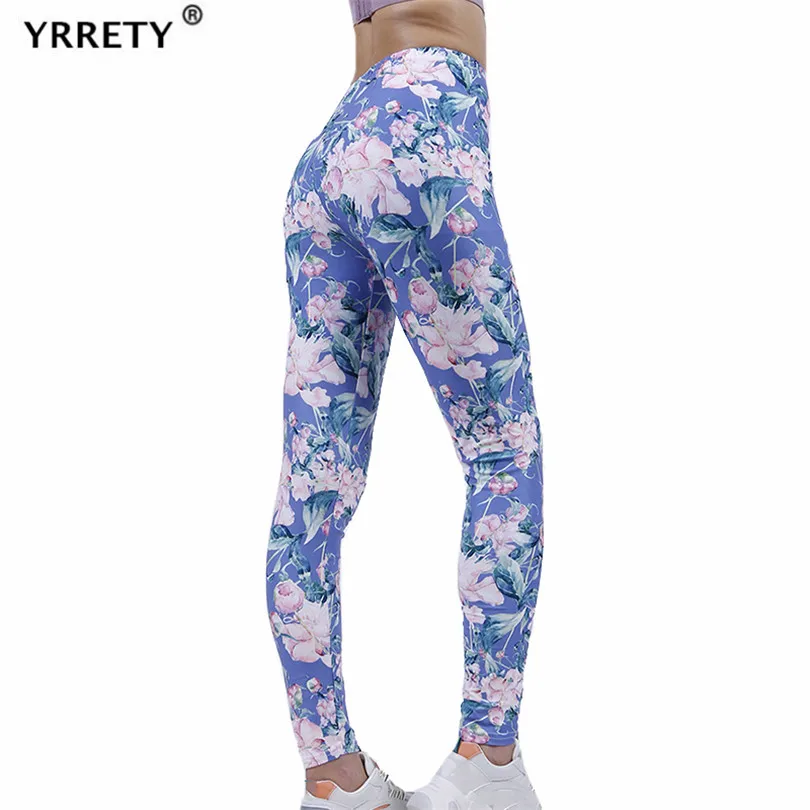 

YRRETY Women High Elastic Fitness Sport Gym Leggings Printed Pants Slim Running Tights Sportswear Trousers Ankle-Length Clothing
