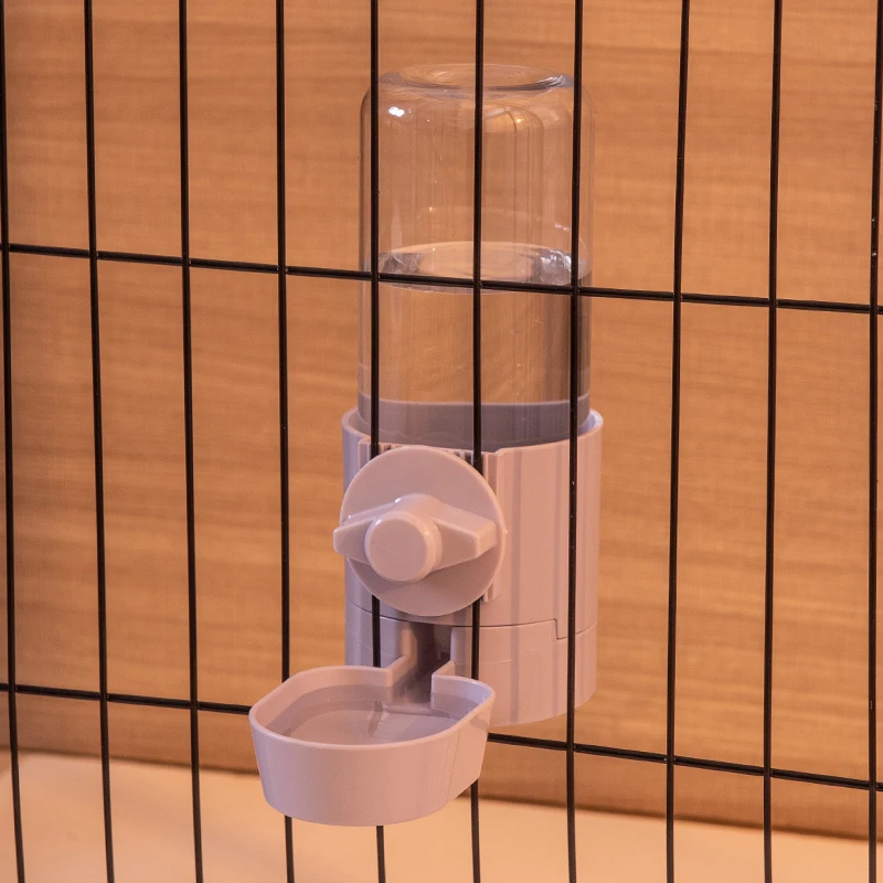 500ML Pet Cat Food Bowl Dog Drinker Can Hang Dispenser for Cats Cage Puppy Kitten Automatic Drinking Water Supplies