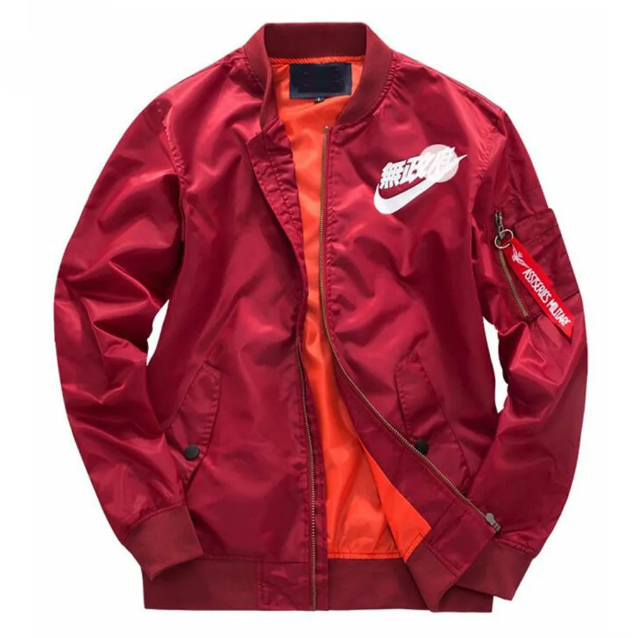 2018 брендовая мужская осенняя куртка-бомбер размера плюс M-7XL 8XL с принтом летная