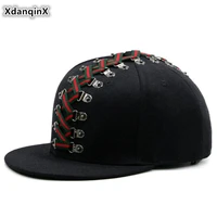 xdanqinx novelty punk style hip hop cap 2020 new trend couple hat mens flat brimmed hats personality fashion womens brand caps