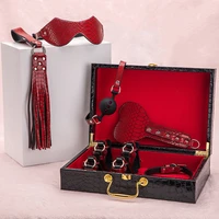 upscale pu leather erotic bdsm sex kits bondage handcuffs sex game whip gag sm bdsm toys erotic sex toys for adult game