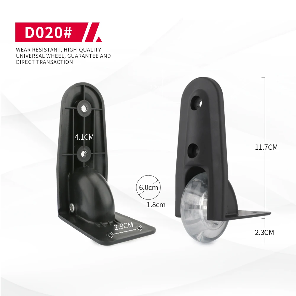 DiLong D020 Luggage wheel accessories boarding trolley case universal rubber mute wheel reinforcement 22 inch 24 inch casters