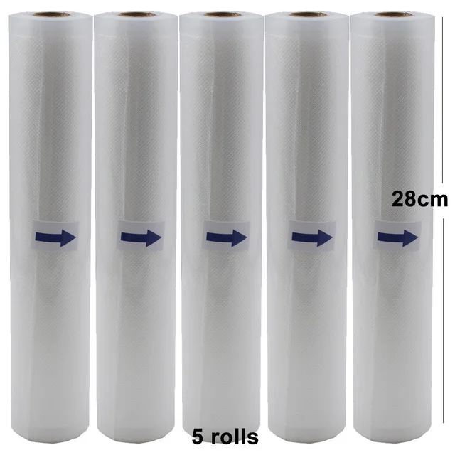 5 рулонов/лот кухонные вакуумные пакеты для хранения продуктов вакуумного