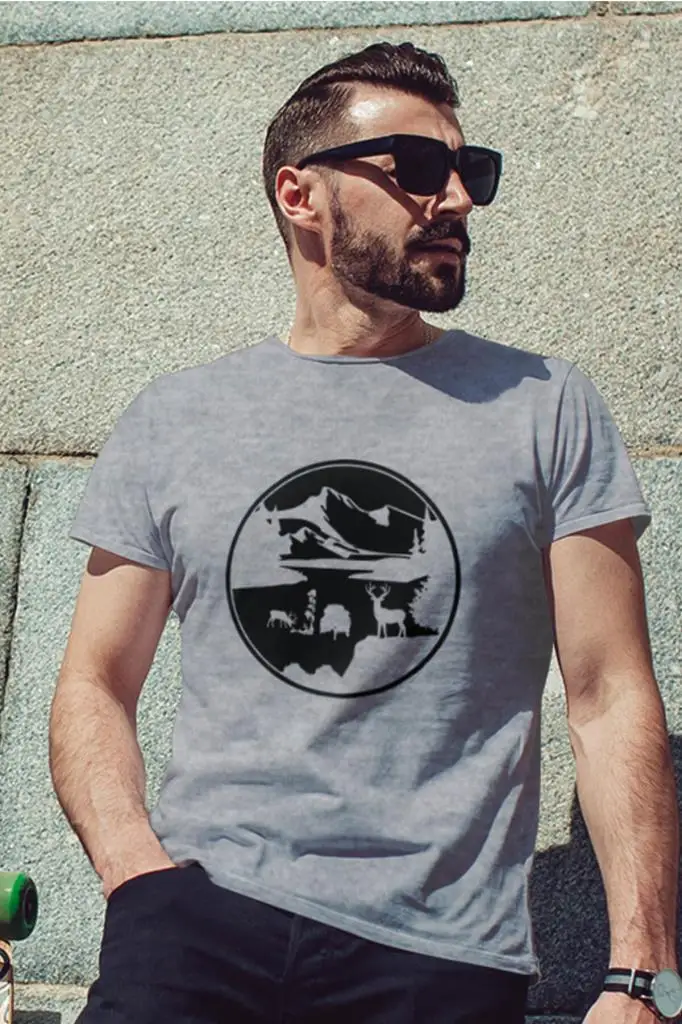 

View Gray Outdoor Male Tshirt-T-Shirt