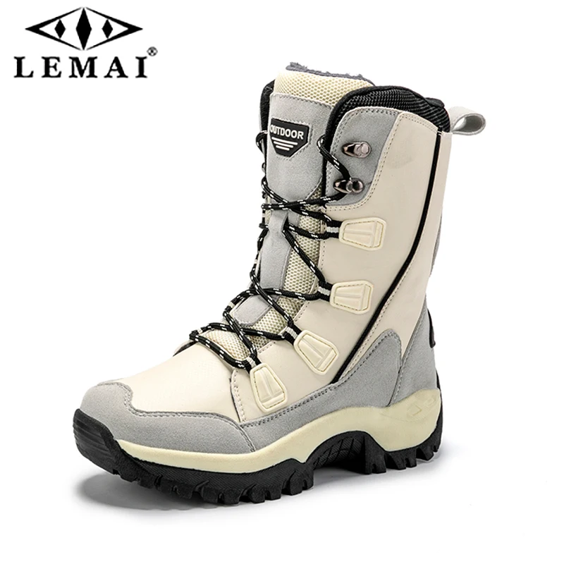 LEMAI/2019 женские зимние ботинки зимняя бархатная теплая хлопковая обувь уличные