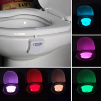 smart bathroom toilet nightlight led body motion activated onoff seat sensor lamp 8 color pir toilet night light lamp drop ship