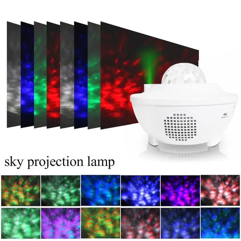 

Party Colorful Ocean Projector LED Night Light Bluetooth USB Voice Control Music Player Romantic Star Projection Lamp As Gift