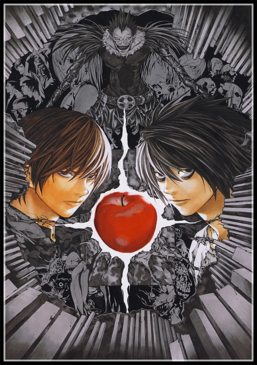 Новинка 2021 53 стиля бумажные плакаты с покрытием из японского аниме DEATH NOTE для кафе