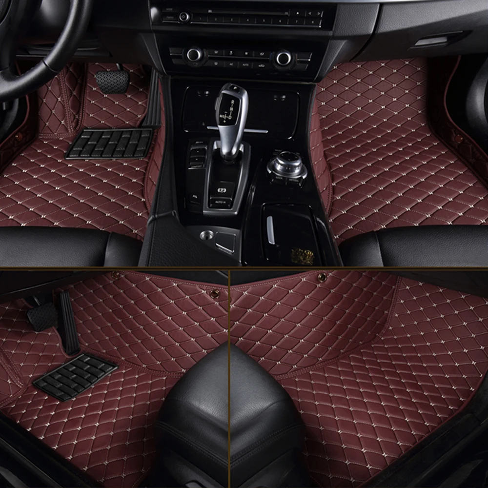 

Custom Car Floor Mats for Infiniti Q50 Sport 2014-2019 Leather Auto Carpet All Weather Waterproof Full Protection Liners Rugs