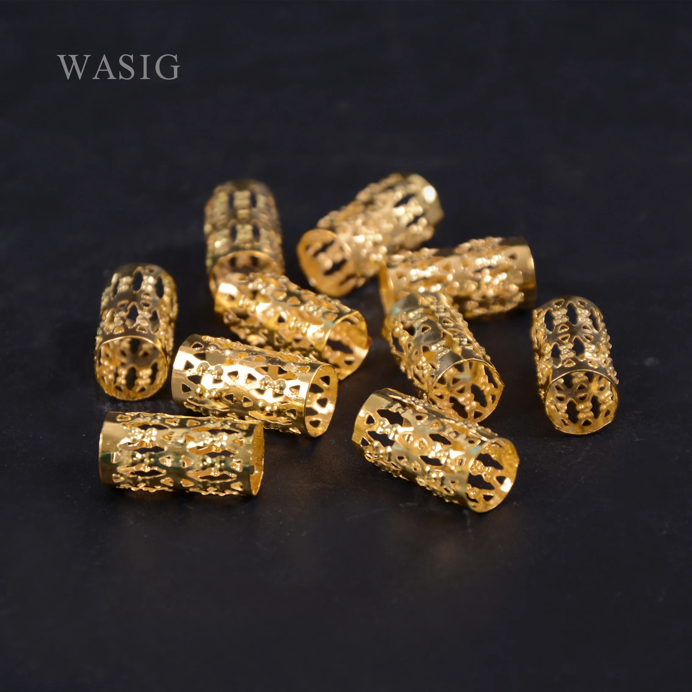 34 шт./упаковка, позолоченные бусины в виде дредов