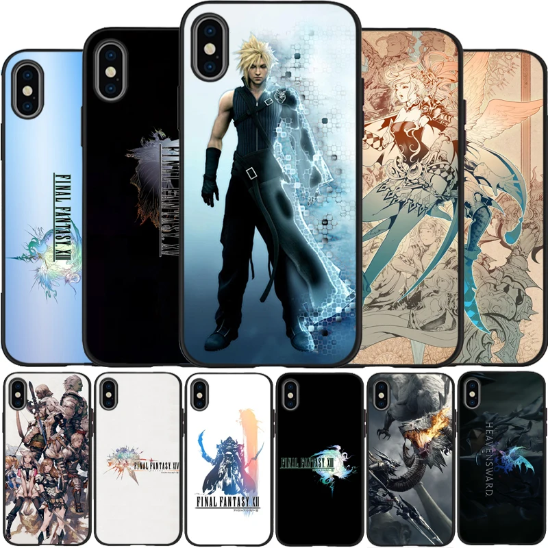 Final fantasy Чехол Мягкий силиконовый чехол для задней панели мобильного телефона с X
