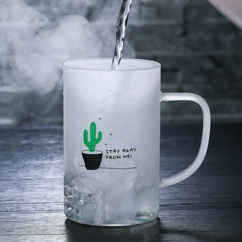 4 шт. Толстая стеклянная чайная чашка простая Однослойная Бытовая для сока