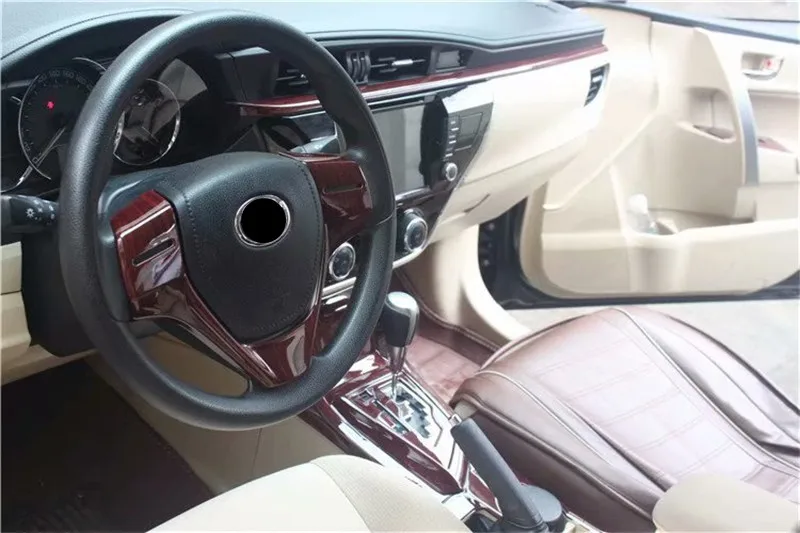 1 партия автомобильные наклейки из АБС-пластика Глянцевая текстура дерева