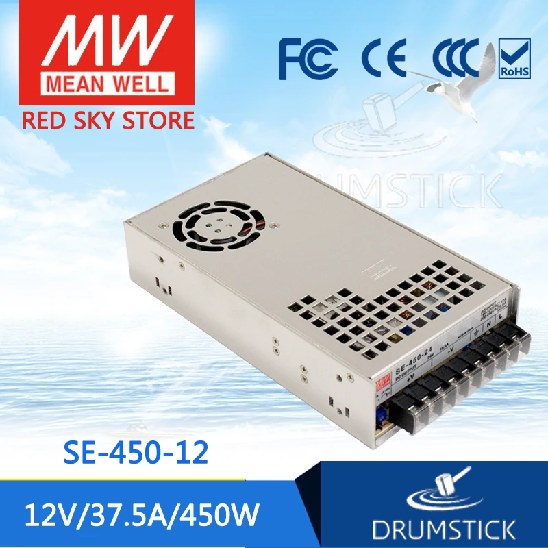 

nice MEAN WELL 2Pack SE-450-12 12V 37.5A meanwell SE-450 450W Single Output Power Supply