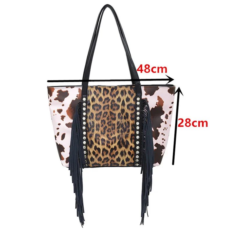 Женская сумка-мессенджер с леопардовым принтом вместительная | Багаж и сумки