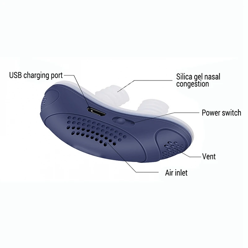 

Electric Variable Speed Silicone Anti Snore Device Nasal Dilators Apnea Sleep Aid Stop Snoring Stopper Nose Clip