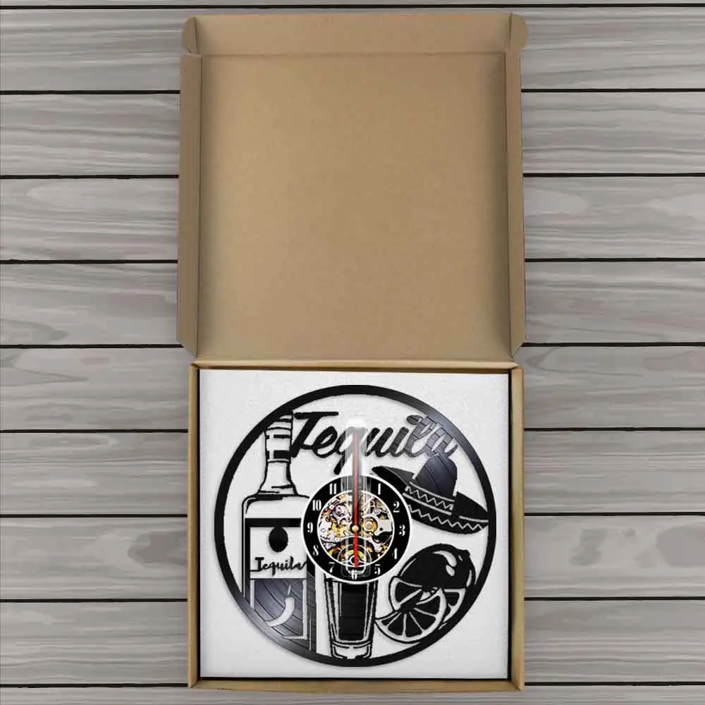 Виниловые настенные часы Dringking для напитков с текилой винтажные питьевой бар