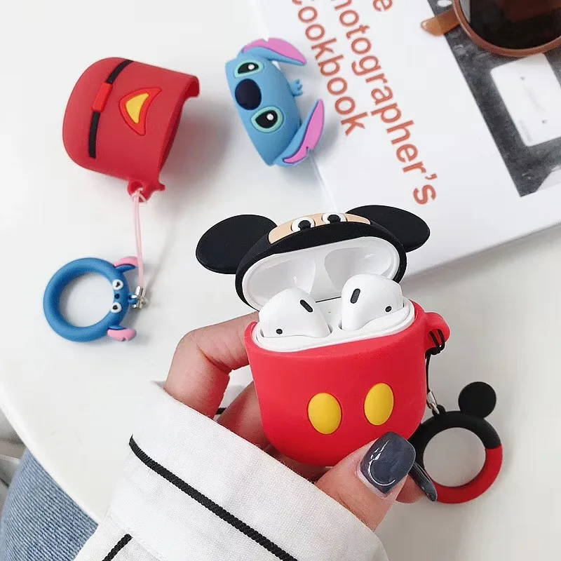 Стич мультфильм AirPod гарнитура защитный чехол apple Беспроводная Bluetooth держатель