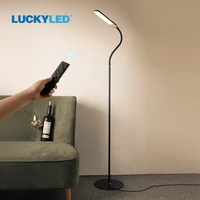 luckyled led floor lamp dimmable with remote control ac90 260v corner light for living room bedroom standing lamp black white