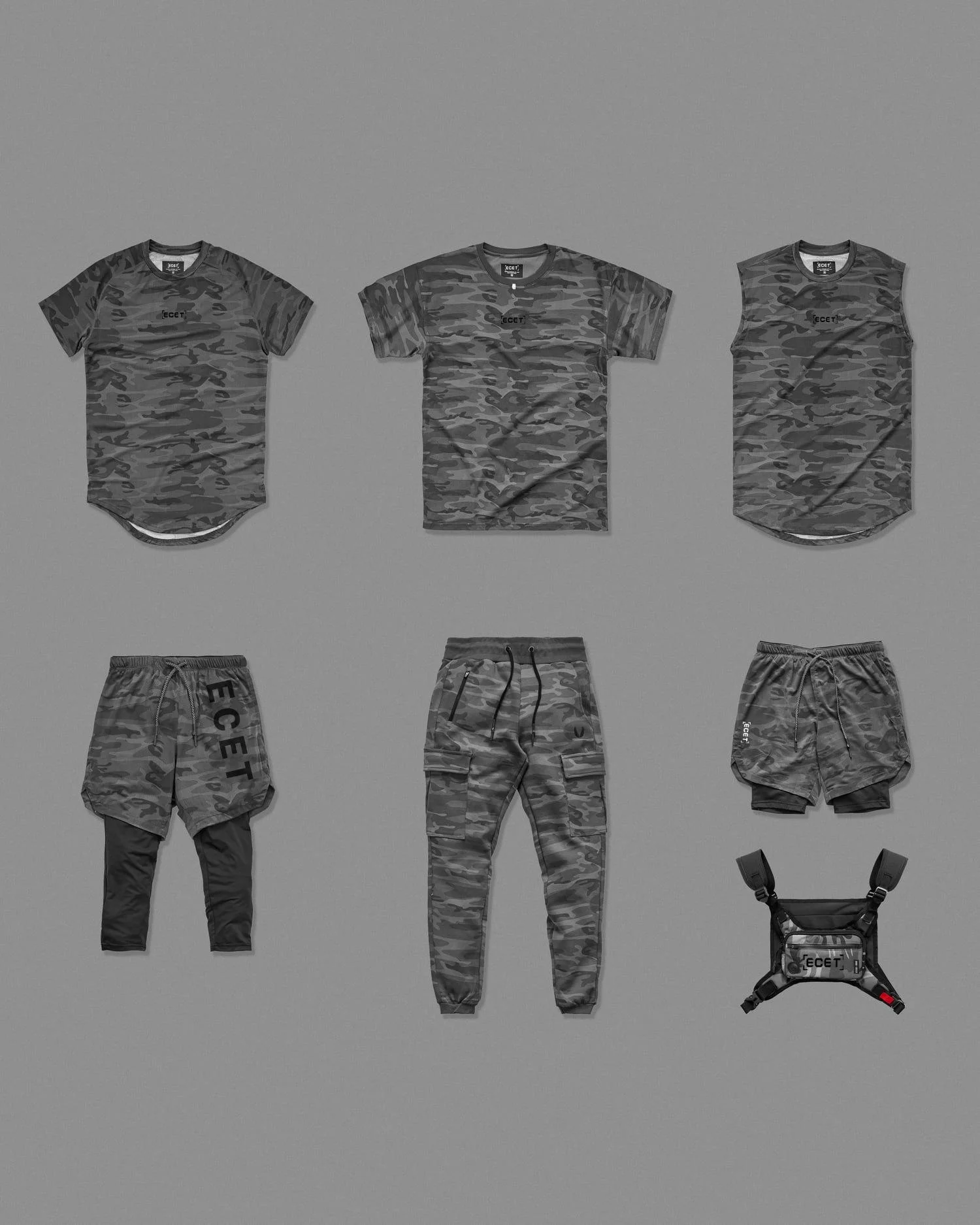 Мужской Камуфляжный спортивный жилет с круглым вырезом без рукавов | Мужская